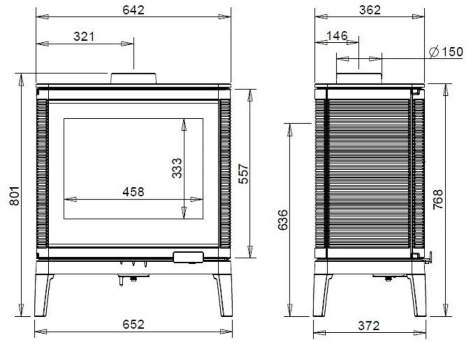 Invicta Kazan Ga Döküm Odun Sobası 6104 43