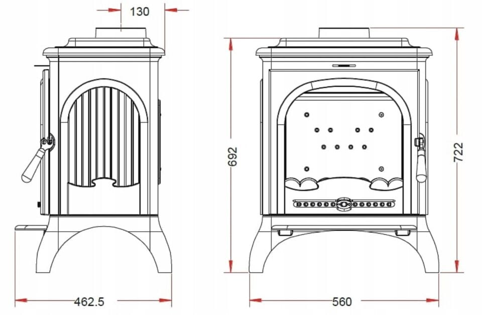 Invicta Seville Döküm Odun Sobası 6192 46 Krem