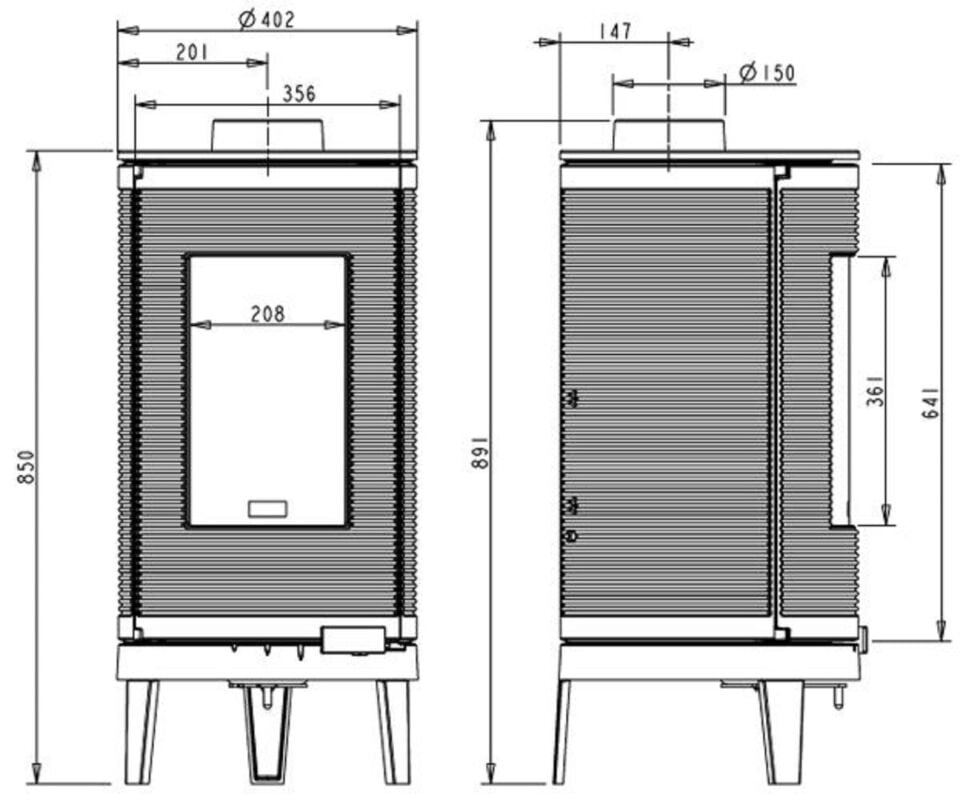 Invicta Okino Döküm Odun Sobası 6105 44