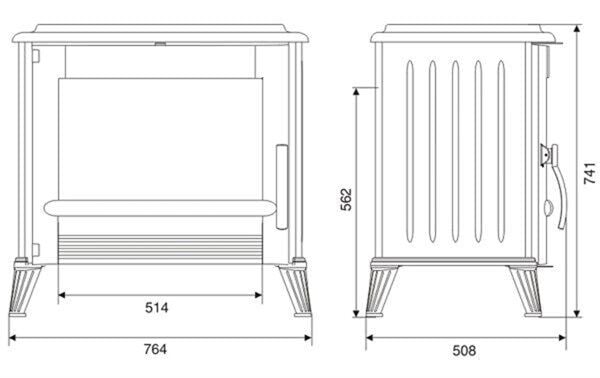 Invicta Modena Kırmızı Döküm Odun Sobası 9175 47
