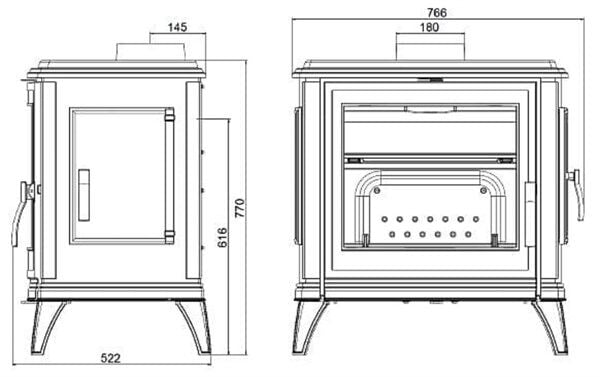 Invicta Sedan L Döküm Odun Sobası 9172 44