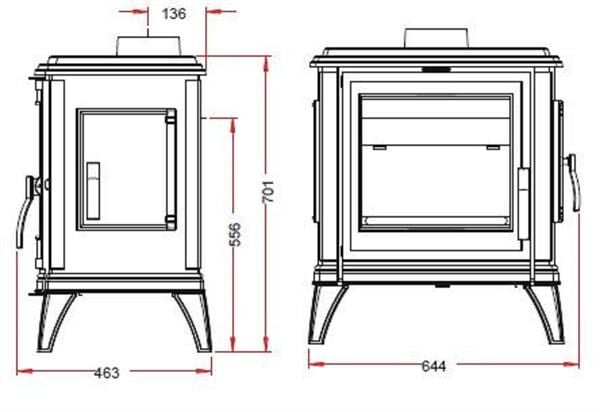 Invicta Sedan M Krem Döküm Odun Sobası 9160 46