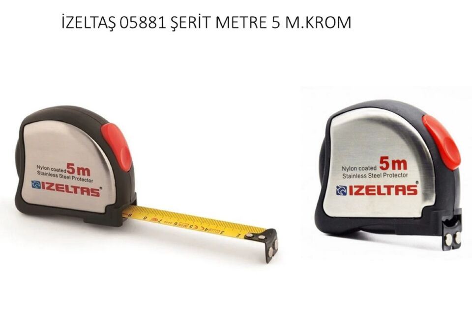 İzeltaş Krom Şerit Metre 5 Mt 05881 50 015