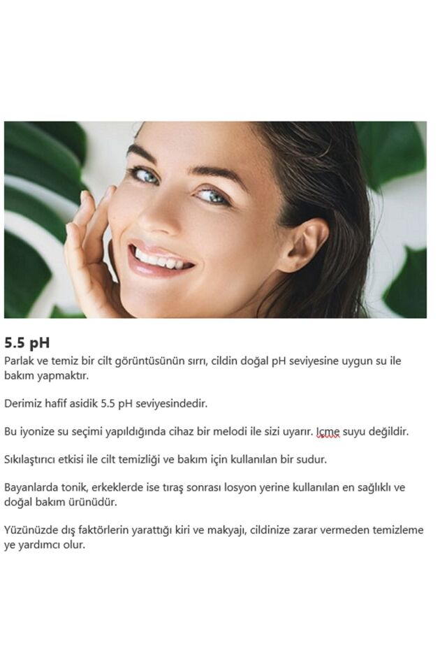 Ioncares Arıtma ve Canlı Su Cihazı 3,5 Ph, 10 Ph