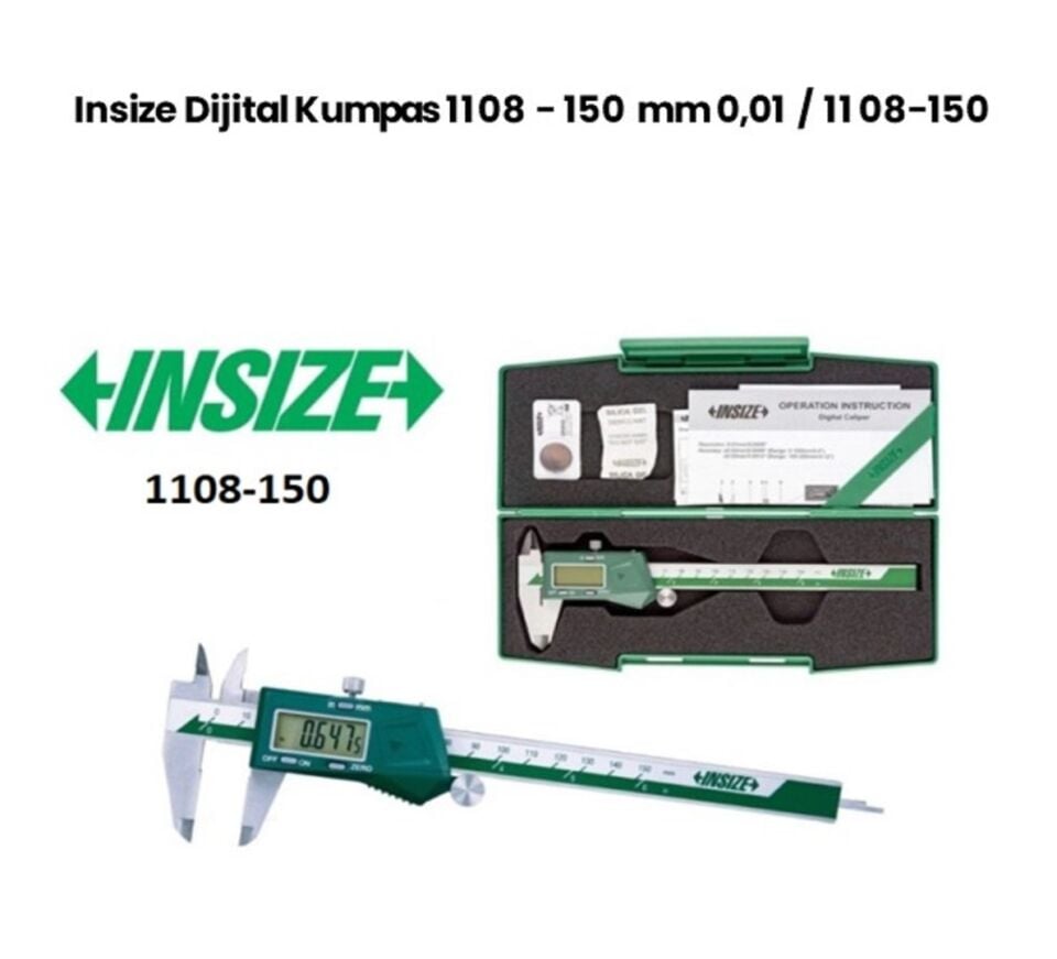Insize 1108-150 Dijital Kumpas Standart 0-150 mm