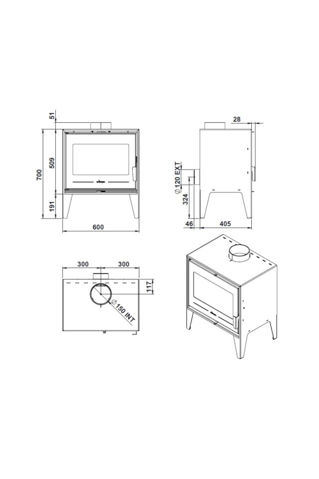 Invicta Euros Çelik Odun Sobası 6488 02
