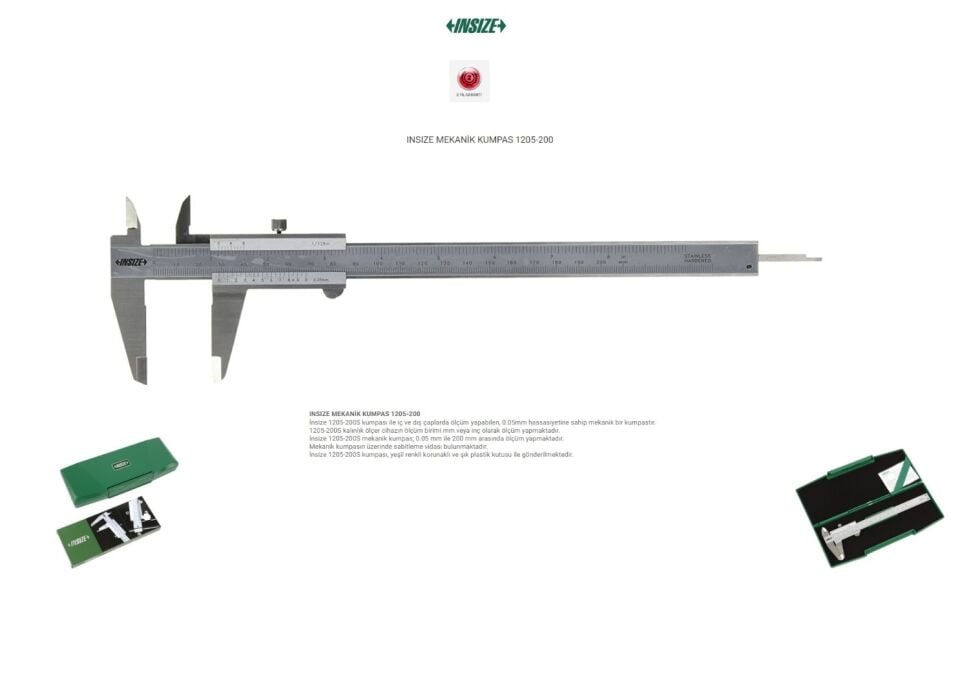 Insize 1205-200 Mekanik Kumpas