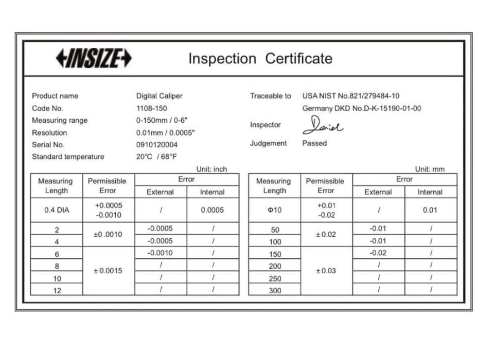 Insize 1108 300 Dijital Kumpas