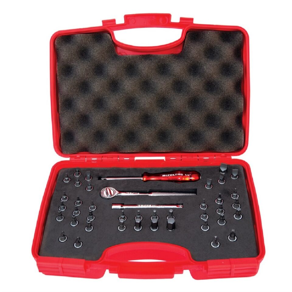 İzeltaş 1107 00 1042 Bits Uçlu Lokma Takımı 1/4'' 42 Parça