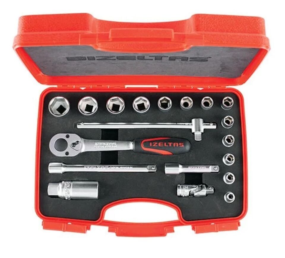 İzeltaş Altı Köşe Lokma Anahtar Takımı 3/8” 19 Parça 1110 00 6019