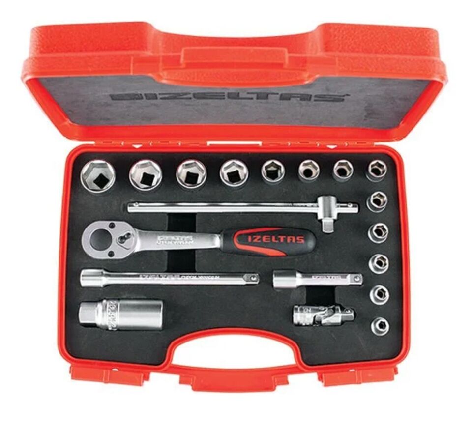 İzeltaş Altı Köşe Lokma Anahtar Takımı 3/8” 19 Parça 1110 00 6019
