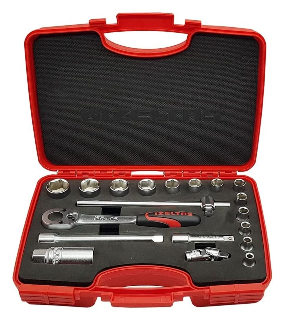 İzeltaş Altı Köşe Lokma Anahtar Takımı 3/8” 19 Parça 1110 00 6019