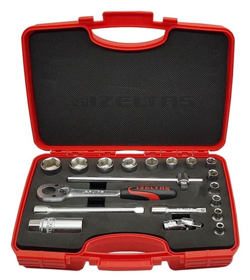 İzeltaş Altı Köşe Lokma Anahtar Takımı 3/8” 19 Parça 1110 00 6019