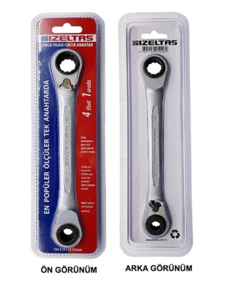 İzeltaş Çoklu Yıldız Cırcır Anahtar 0335 02 0010