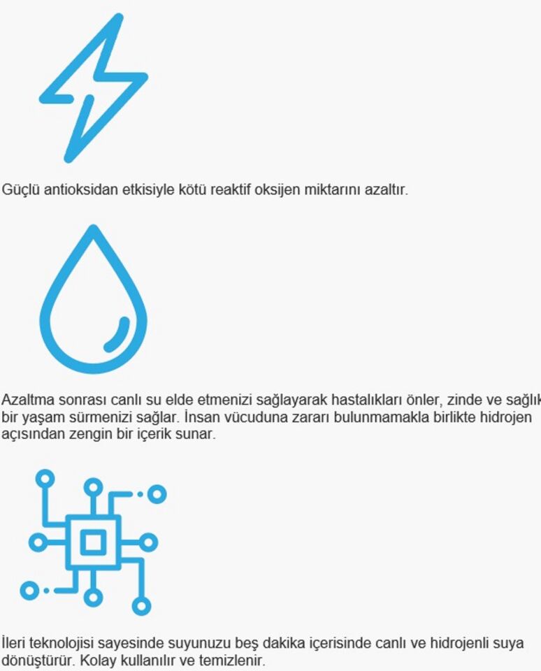 Ioncares Hidrojenli Taşınabilir Canlı Su Cihazı ORP 200/-300