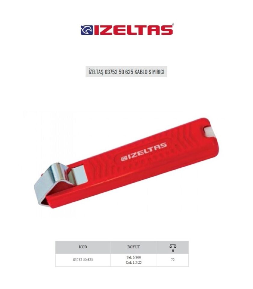 İzeltaş Kablo Sıyırıcı 03752 50 625