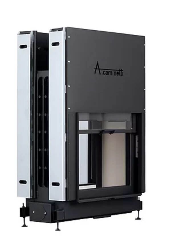 A Caminetti Asansörlü Şömine Haznesi Flat İki Taraflı 75 x 60 cm