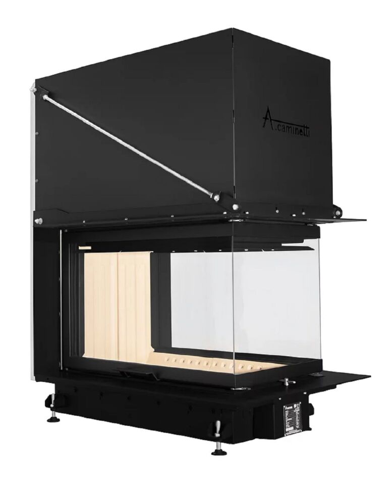 A.Caminetti Crystal Asansorlu Çelik Şömine Haznesi 3D Max Üç Açık Epi