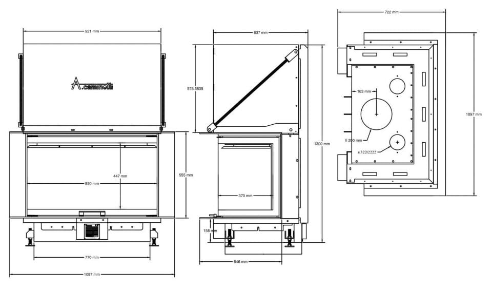 A Caminetti Crystal Şömine Haznesi 90 Max 3 Açık