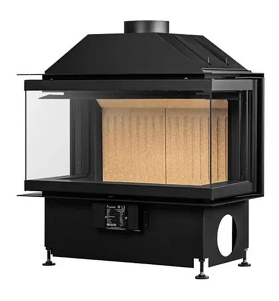 A Caminetti Çelik Şömine Cyrstal Openside Üç Açık 80 Lik