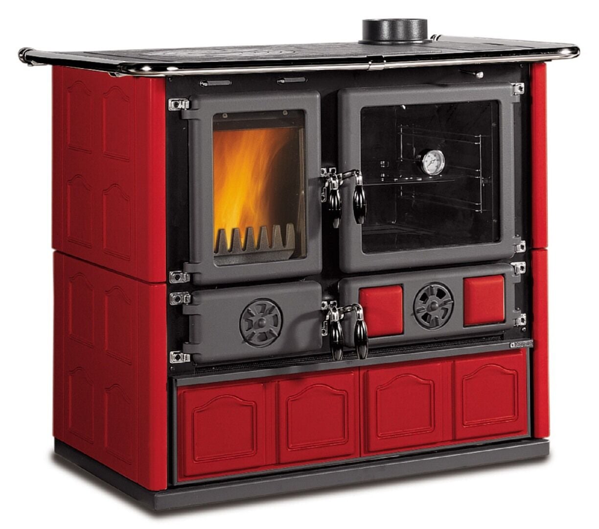 La Nordica Döküm Kuzine Soba Rosa 16 Maiolica Kırmızı 3003420