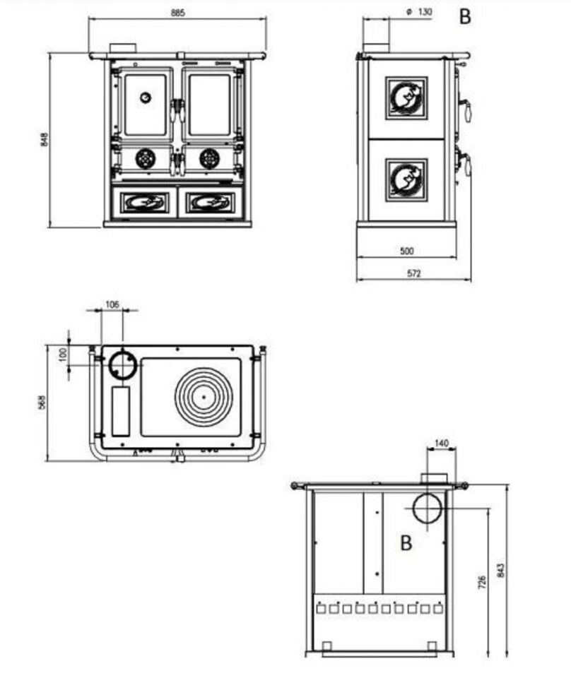 La Nordica Döküm Kuzine Soba Rosetta 16 Krem 3003802