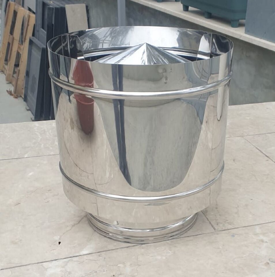 Miss Worble Paslanamaz Şömine Borusu Lodos Şapkası 430 Kalite 20 cm