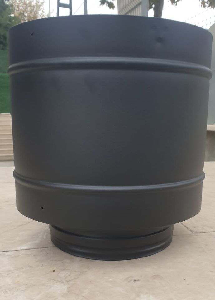 Miss Worble Paslanamaz Şömine Borusu Lodos Şapkası 430 Kalite Antrasit 20 cm