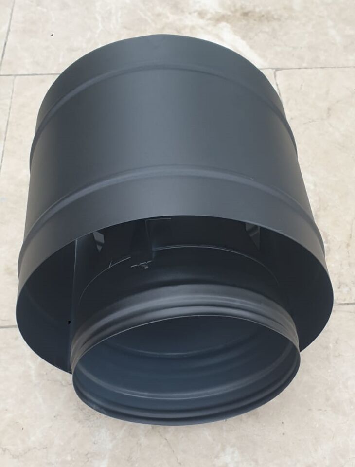 Miss Worble Paslanamaz Şömine Borusu Lodos Şapkası 430 Kalite Antrasit 20 cm