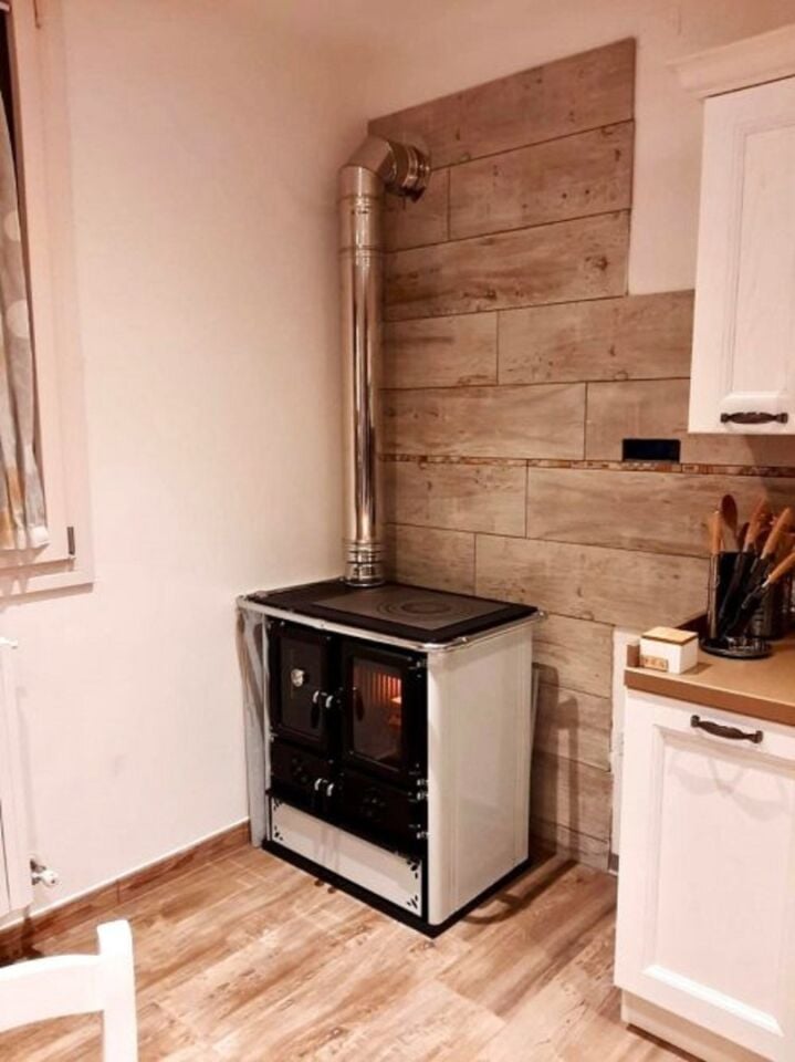 La Nordica Döküm Kuzine Soba Rosetta Sinistra 16 Steel Beyaz 3003931