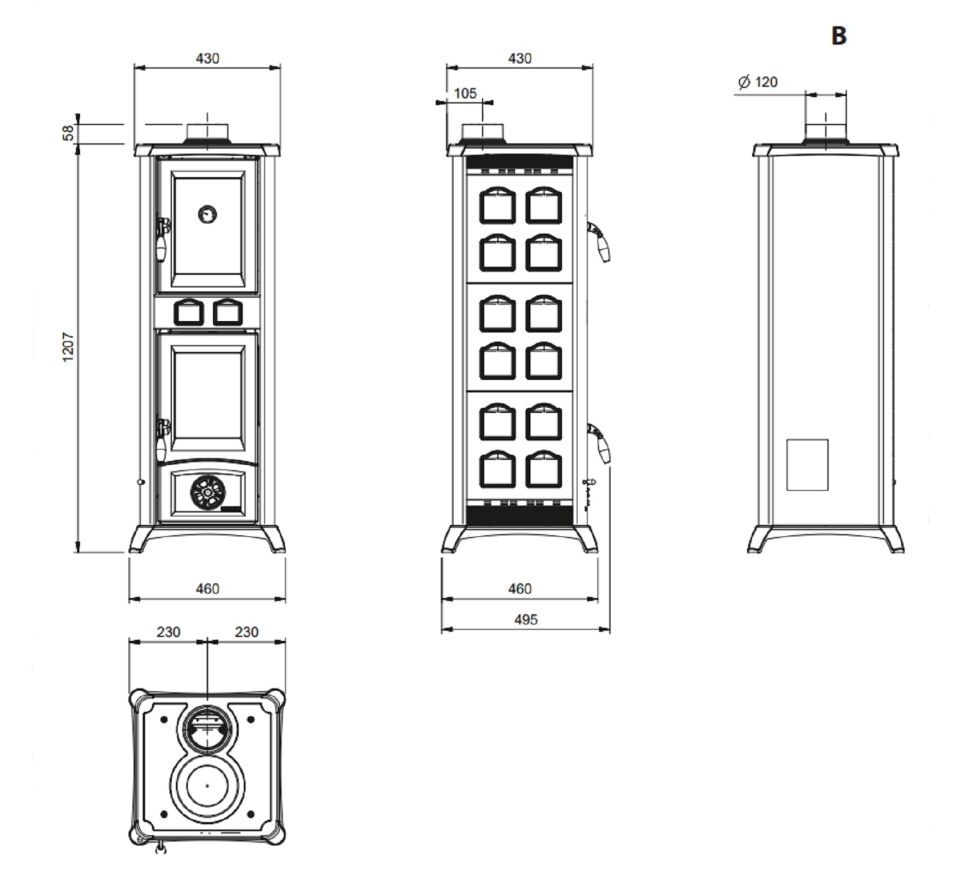 La Nordica Döküm Kuzine Soba Gemma Forno 165 Kırmızı 3009300