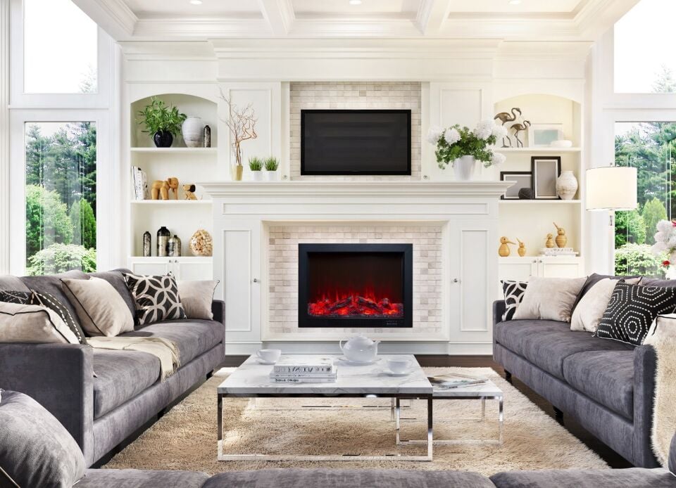 Alaz Efekt Elektrikli Şömine Ses Efektli Bluetoothlu Wifi 80 cm 1800 W Yerli Üretim