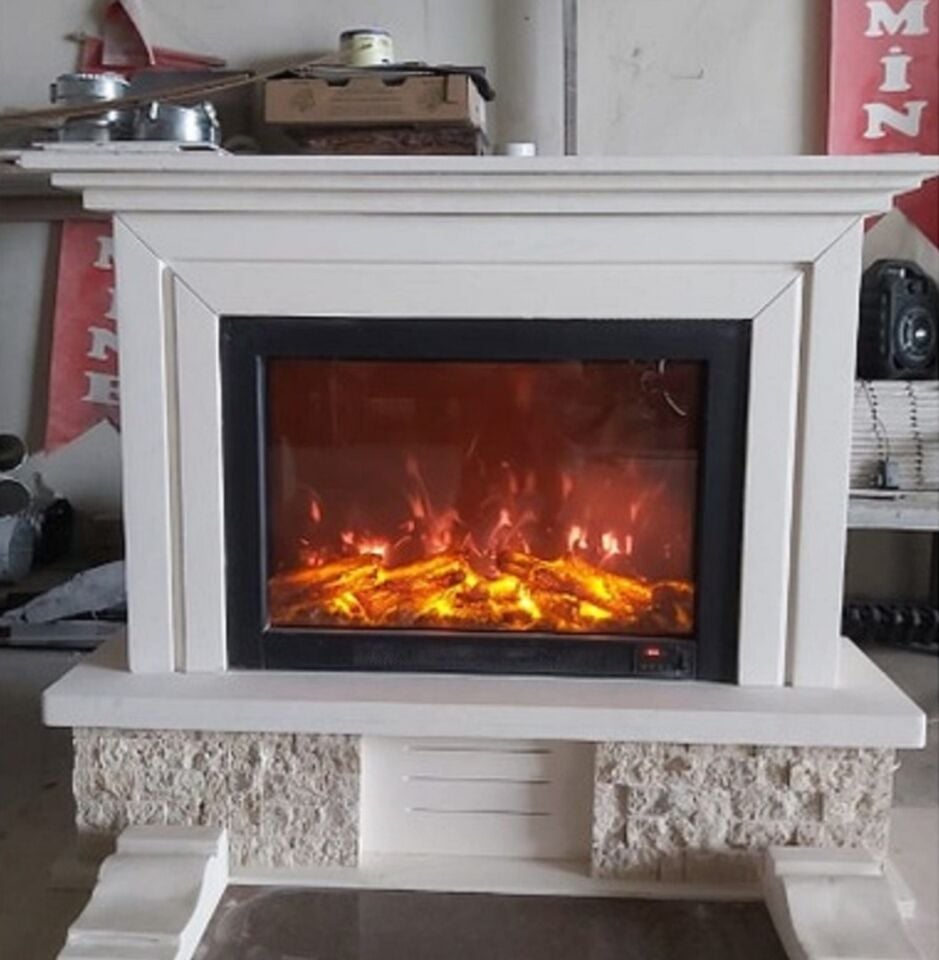 Alaz Efekt Elektrikli Şömine Ses Efektli Bluetoothlu Wifi 80 cm 1800 W Yerli Üretim