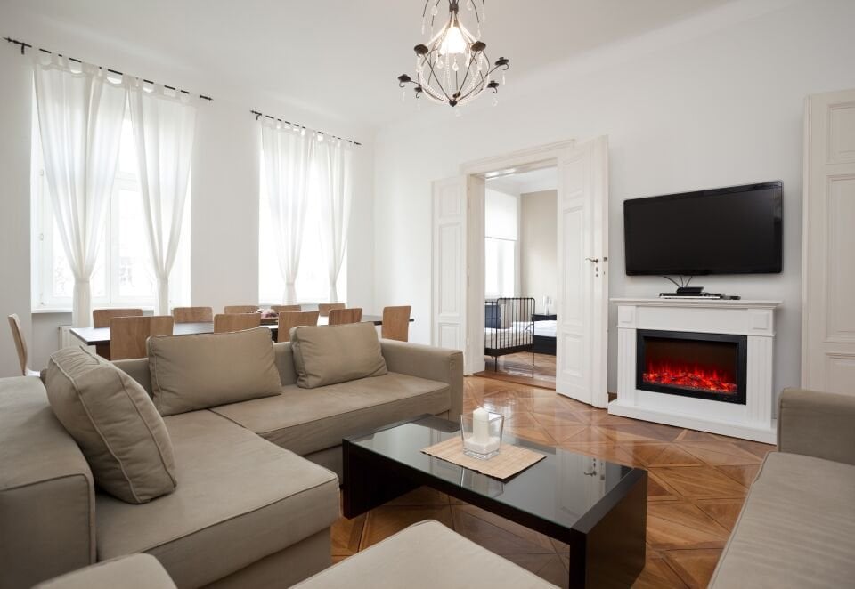 Alaz Efekt Elektrikli Şömine Sessiz 95 cm 1800 W