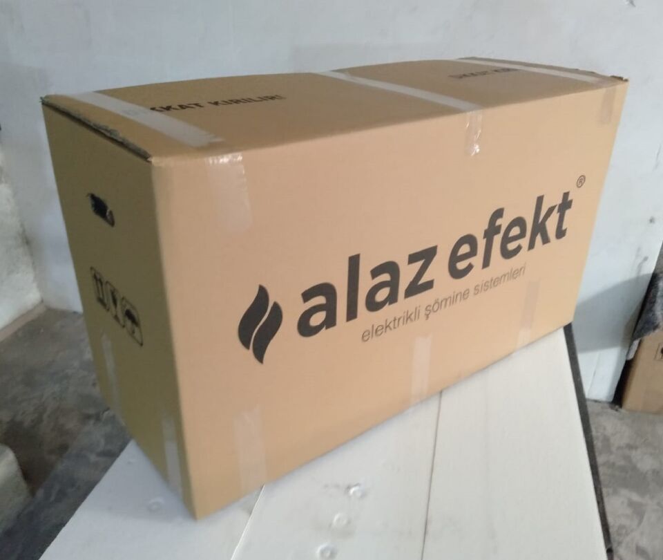 Alaz Efekt 90 cm Üç Açık Elektrikli Şömine Wifi Bluetooth