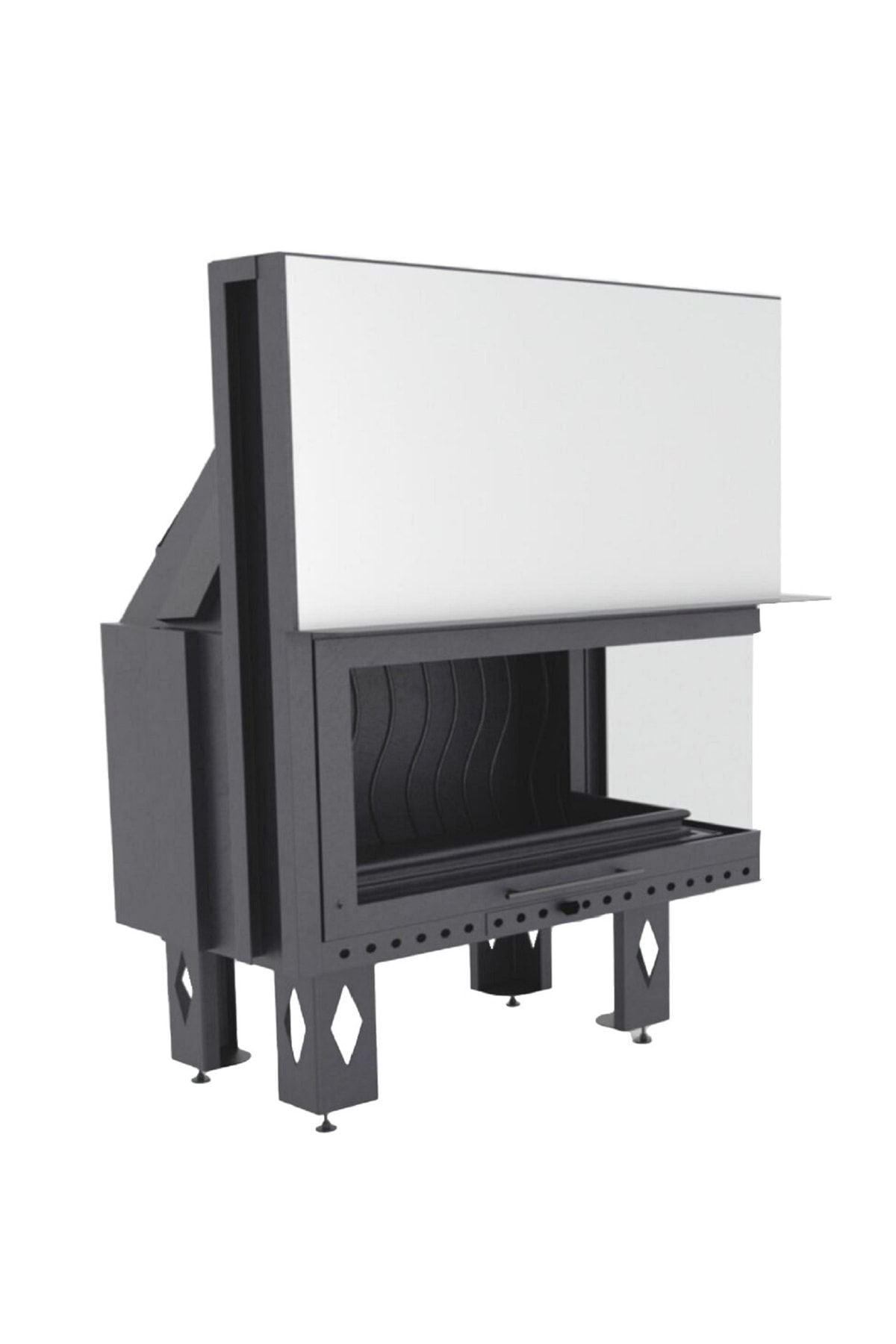 Cırağan Asansörlü Çelik Şömine Haznesi Sağ Açık 90 Lık