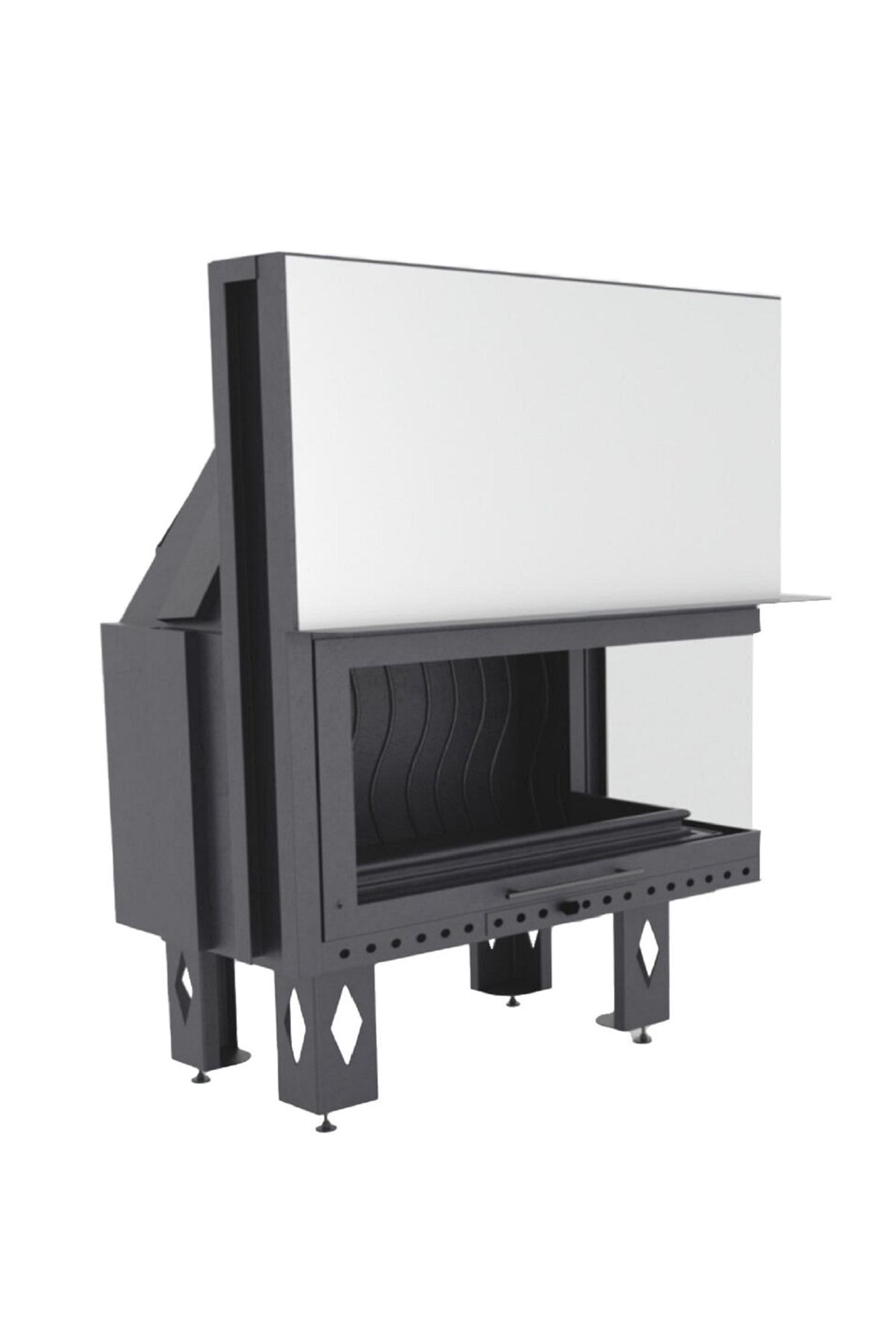 Cırağan Asansörlü Çelik Şömine Haznesi Sağ Açık 110 Luk