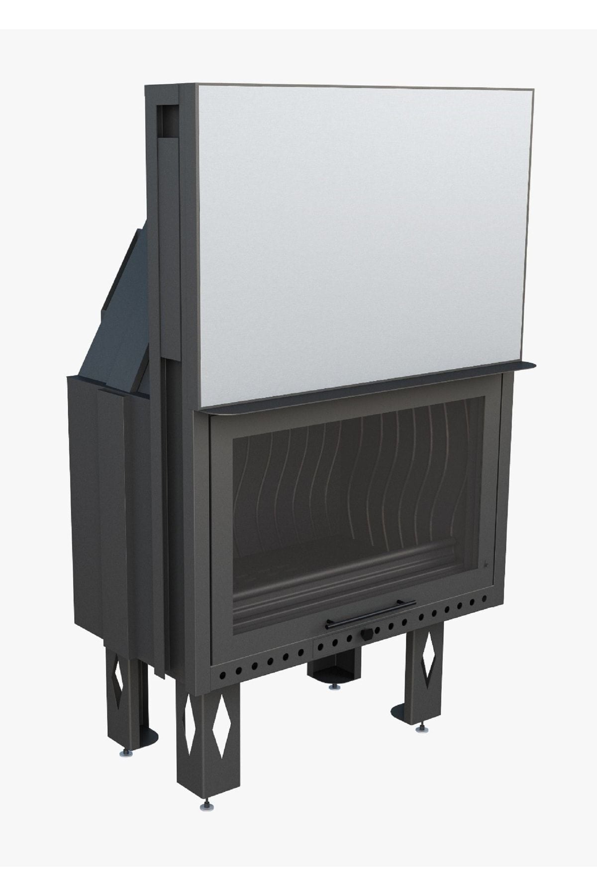 Çırağan Asansörlü Çelik Düz Şömine Haznesi 200 Lük