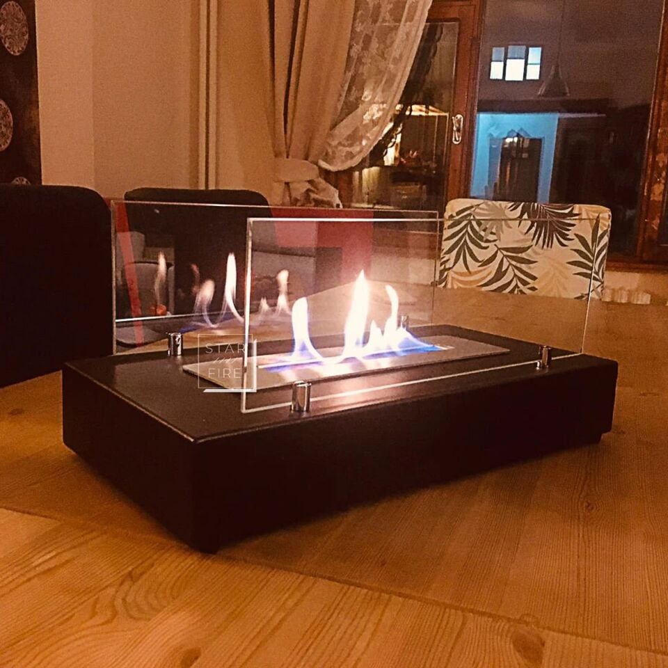 Starfire Art Design Masaüstü Bioethanol Şömine Siyah