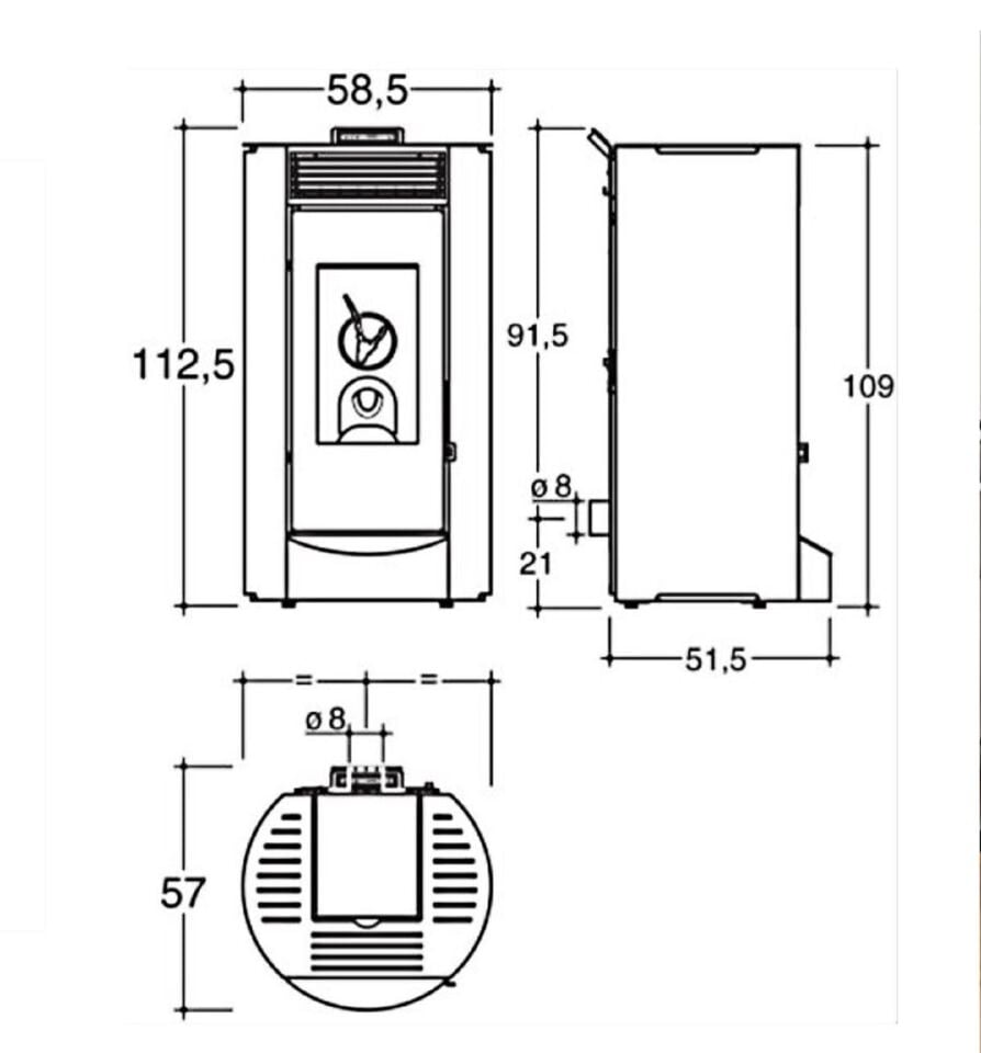 Invicta Pelet Sobası Lodi 7 Gri 6419 48