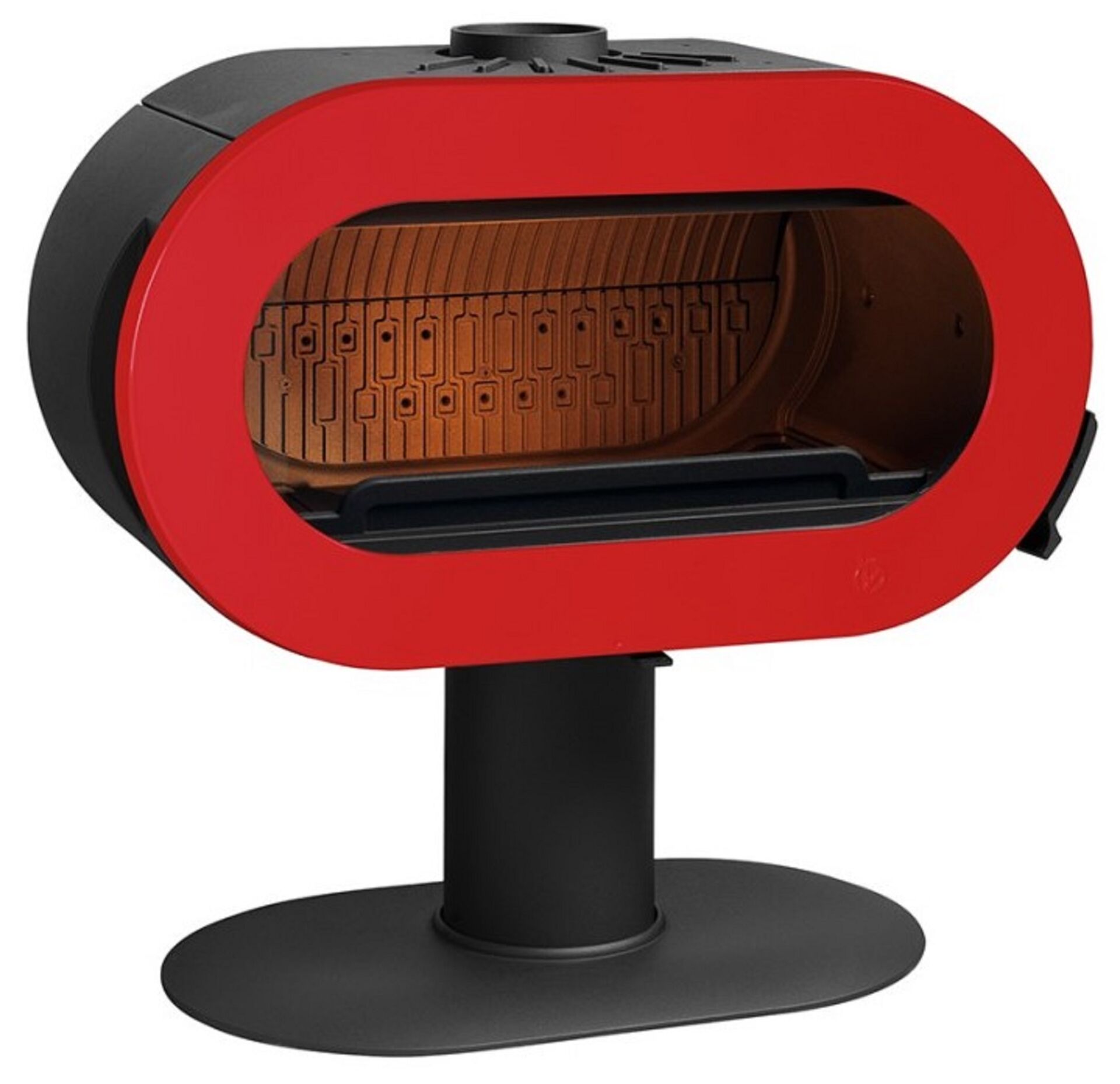 Invicta Döküm Odun Sobası Fifty On Pedestal Kırmızı 6480 47