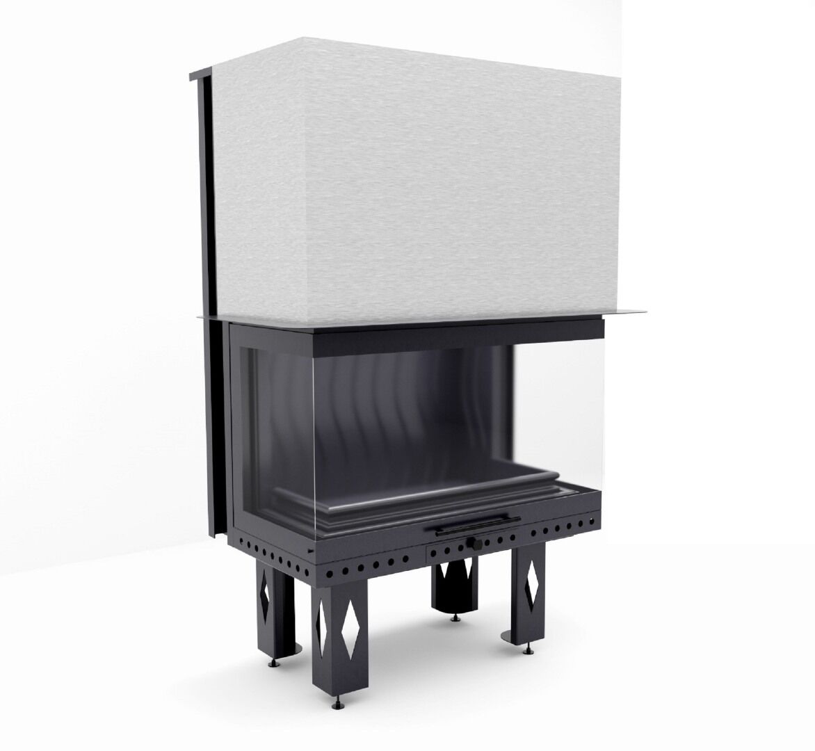 Çırağan Asansörlü Çelik Şömine Haznesi 3 Açık 70 Lik