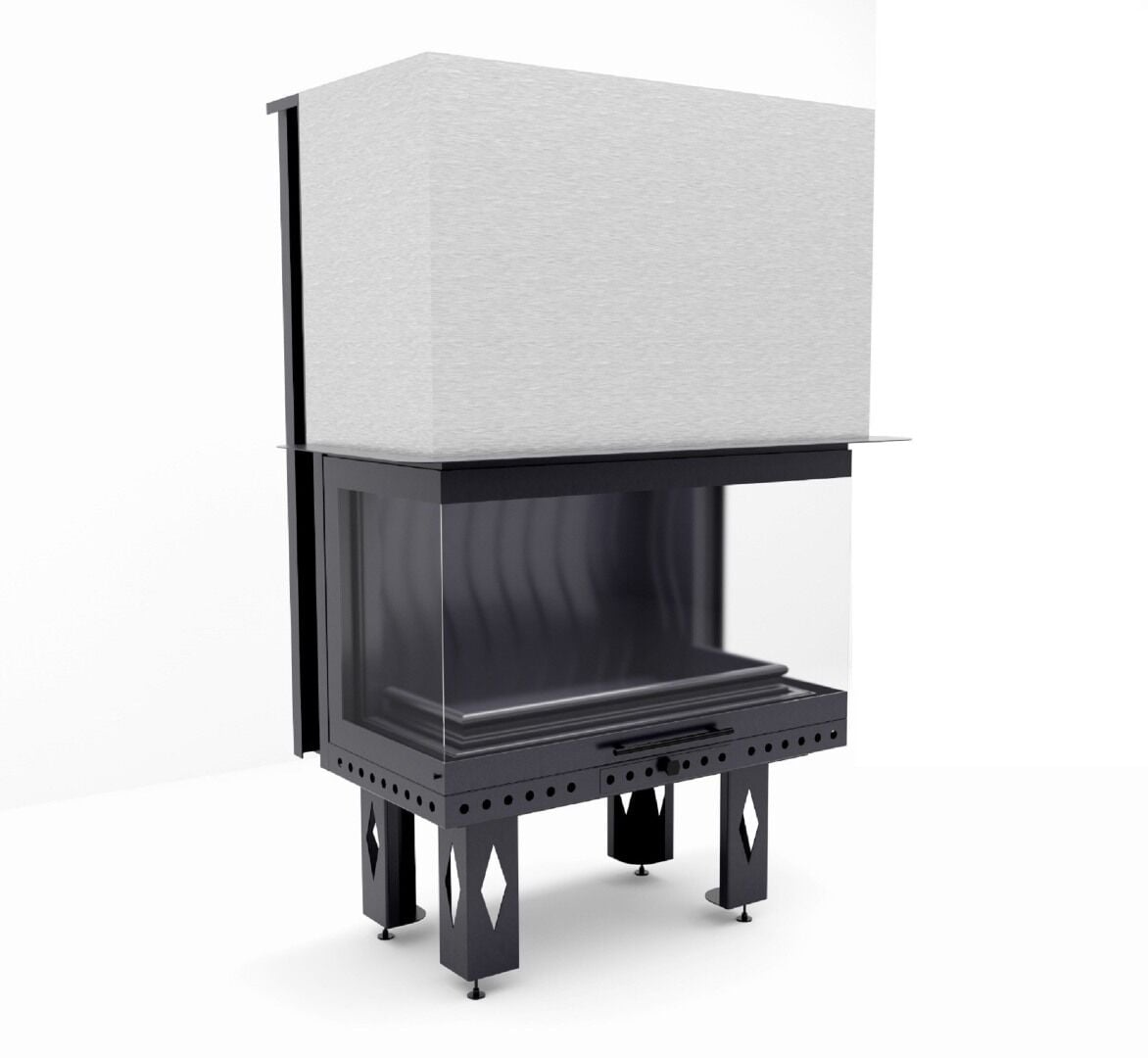 Çırağan Asansörlü Çelik Şömine Haznesi 3 Açık 110 Luk