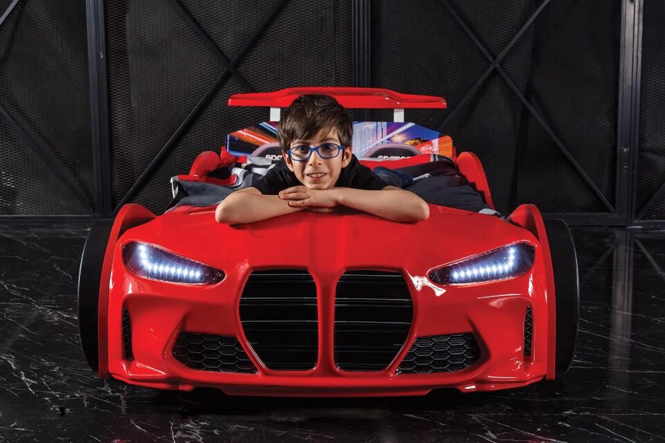 Kaju Carbed Arabalı Çocuk Yatak Gtx Full Kırmızı