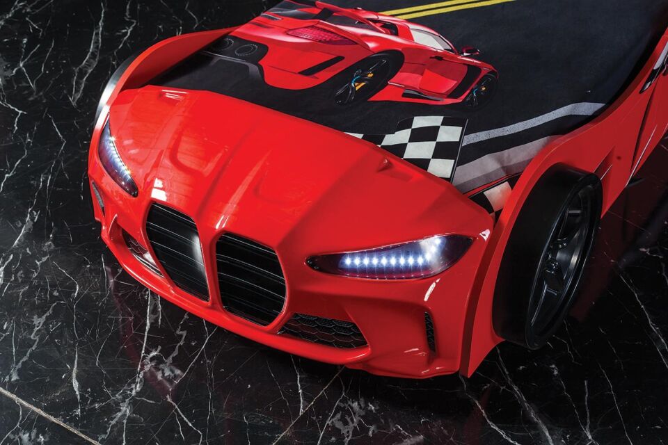 Kaju Carbed Arabalı Çocuk Yatak Gtx Full Kırmızı