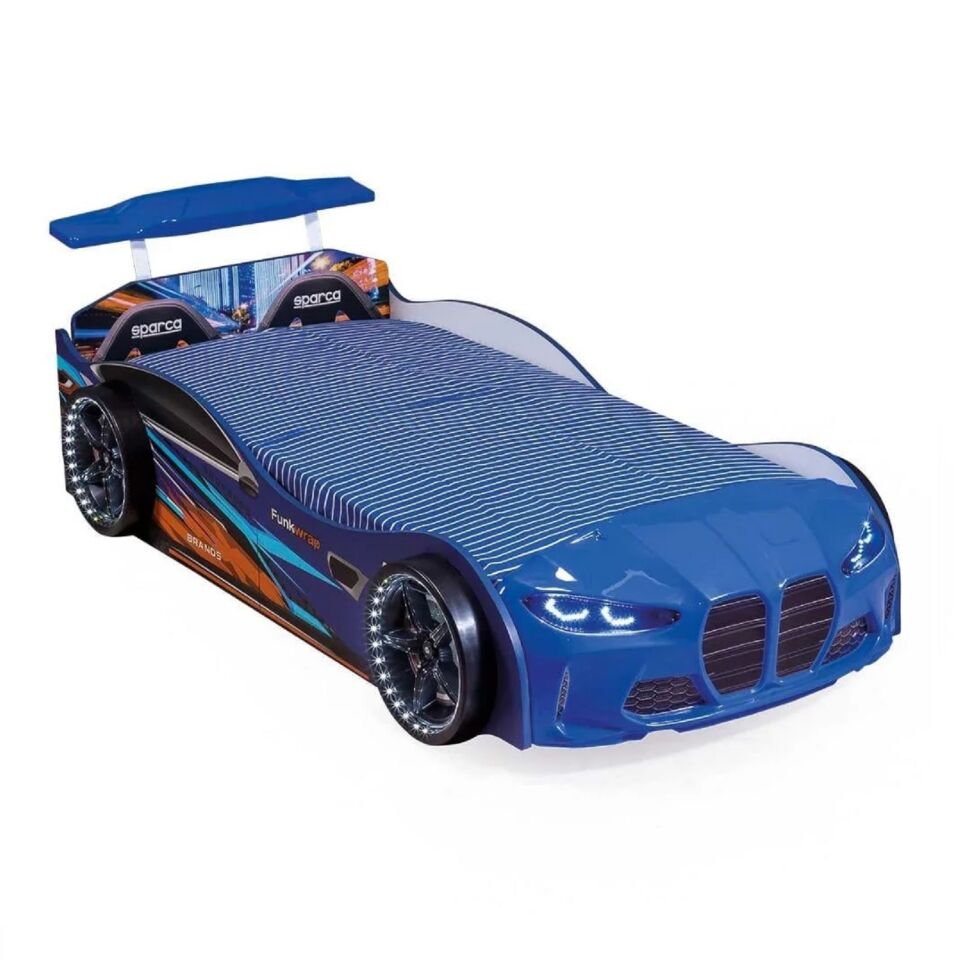 Kaju Carbed Arabalı Çocuk Yatak Gtx Full Mavi