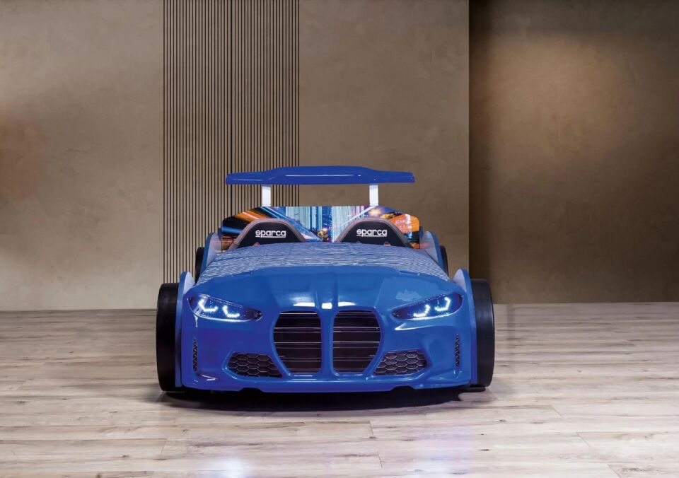 Kaju Carbed Arabalı Çocuk Yatak Gtx Full Mavi