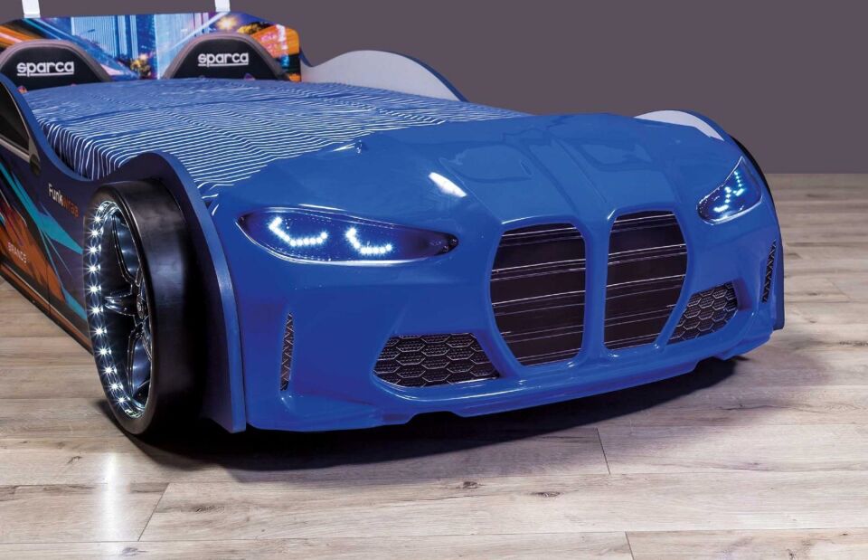 Kaju Carbed Arabalı Çocuk Yatak Gtx Full Mavi