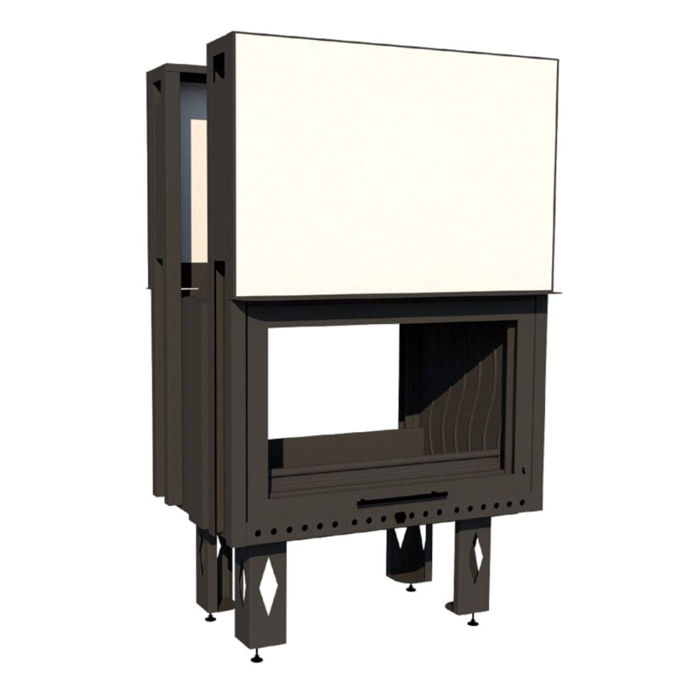 Çırağan Asansörlü Tünel Double Face Çelik Şömine Haznesi 120 Lik