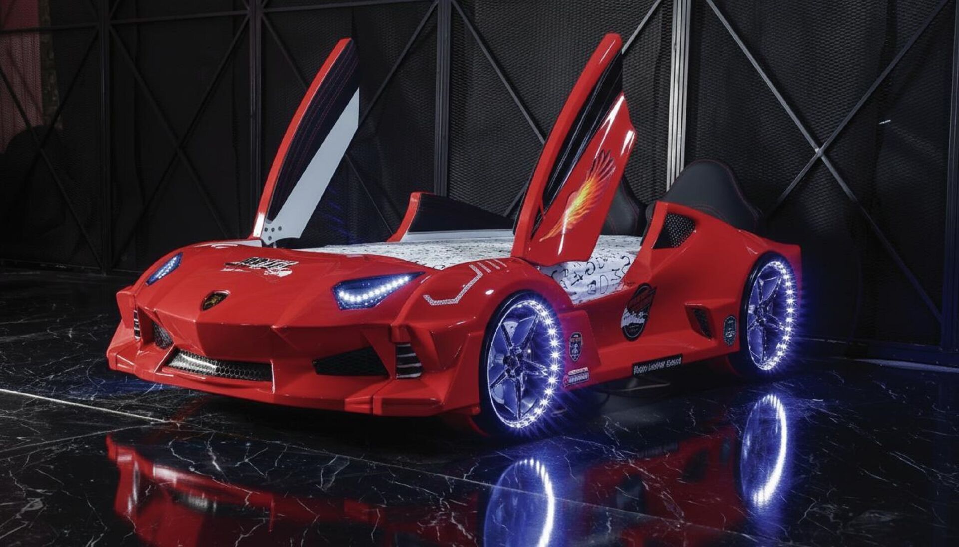 Kaju Carbed Arabalı Çocuk Yatak Borghi Full